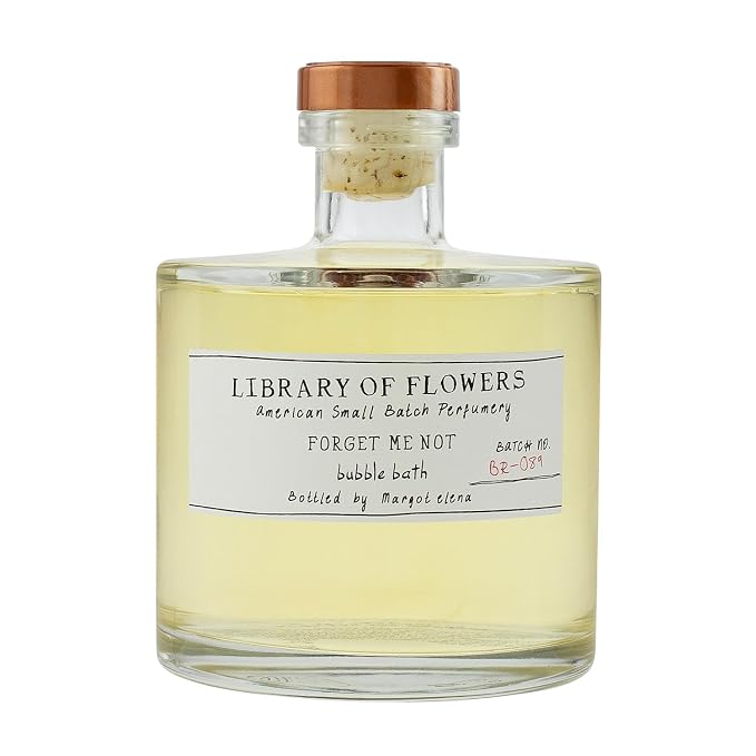 Library of Flowers Forget Me Not Bubble Bath, 17 fl. oz., Rice Powder & White by LibraryofFlowers