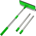 2-in-1 Window Squeegee with 30"-59" Stainless Steel Adjustable Handle by Bryquelin