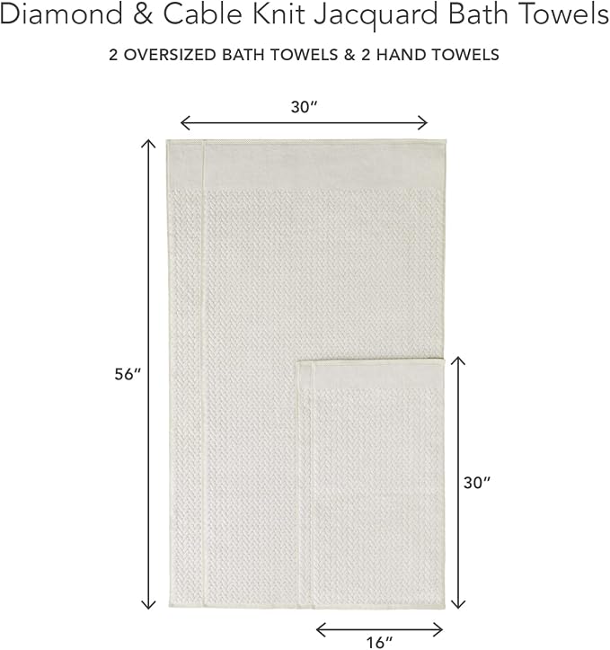 Texere 100% Organic Cotton Jacquard 650 GSM Premium Bath Towel Sets - Image 6
