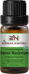Sweet Marjoram Essential Oil USDA Certified Organic, 100% Pure Natural Premium by NirvanaNurture