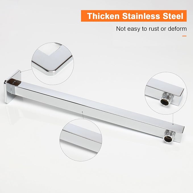 HarJue Shower Arm, Rain Shower Head Extension Extender, - Image 3