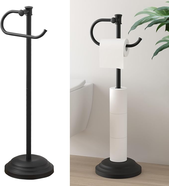 Hoimpro 25" Toilet Paper Holder Free Standing, Floor Bathroom Toilet Paper by Hoimpro