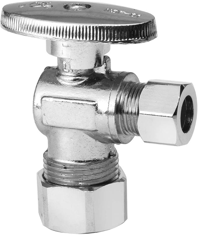 EFIELD Angle Stop Valve 1/2" Nominal Compression x 3/8" OD, UPC Certified by EFIELDPEXTUBING