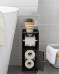 AOJEZOR Toilet Paper Holder Stand: PVC Freestanding Bathroom Cabinet Storage by AOJEZORBathroomCabinets