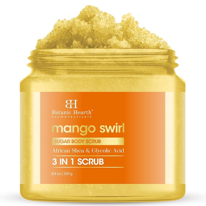 Botanic Hearth Mango Swirl Body Scrub | 8.8 Fl Oz | Exfoliating & Moisturizing by BestHairCareProducts