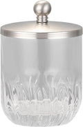 Glass Jar with Metal Lid for Bathroom Organization, Q Tips, and Small by IndecorHome