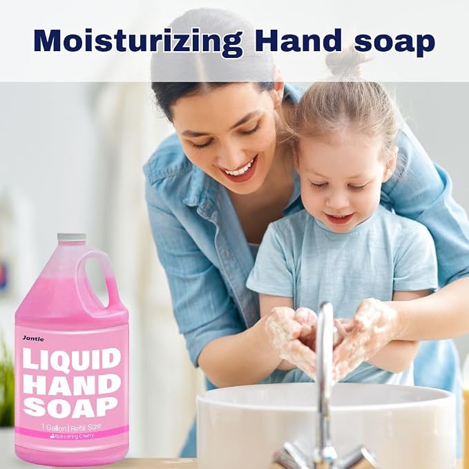 Hand Soap Gallon Refill, Cleansing Liquid Soap, Soothing Pink Lotion Soap Refill - Image 3