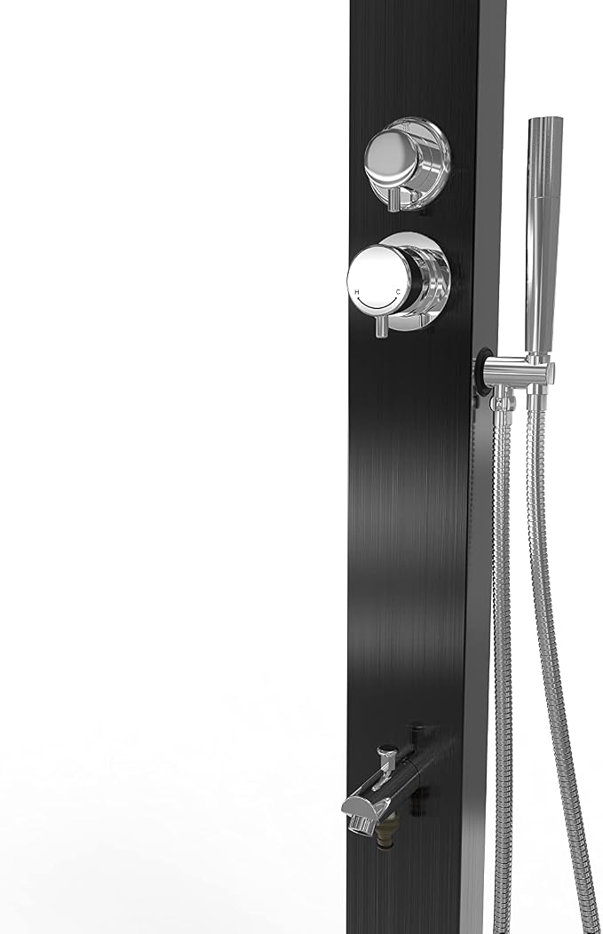 Bondi Black ADA 316 Marine Grade Stainless Steel Outdoor Shower Panel-No Rust! - Image 6