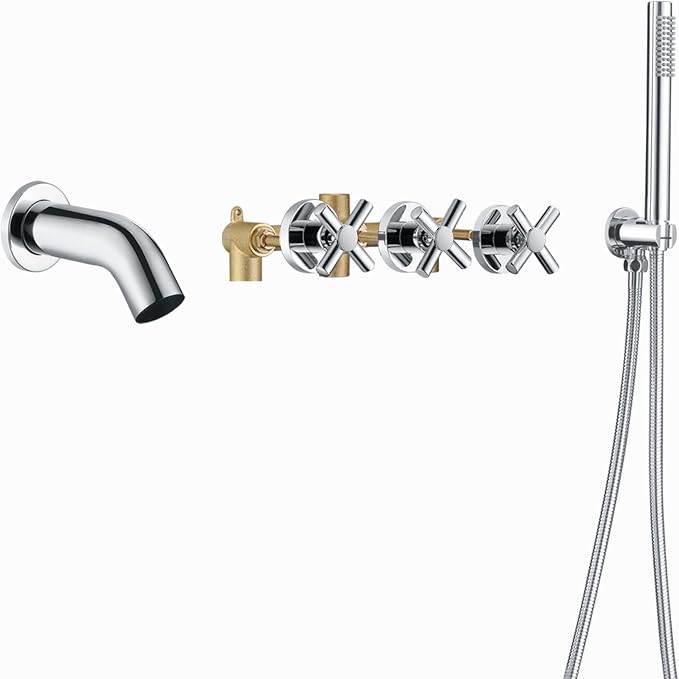 sumerain Wall Mount Tub Filler Waterfall Tub Faucet by SUMERAINFAUCETS