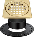 4” Shower Floor Drain Grate Kit Brushed Brass by Yaseingoo