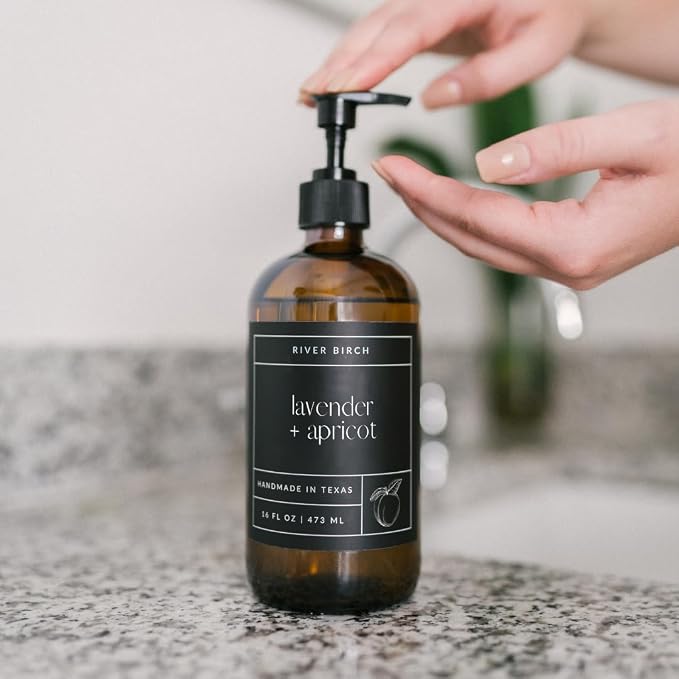 River Birch Lavender + Apricot Scented Natural Hand Soap - Image 3