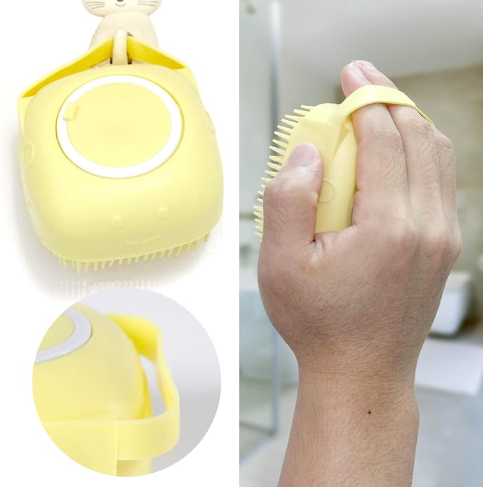 Pet Bath Brush Dog Baths Brush Shampoo Dispenser Soft Silicone Dog Bathing - Image 5