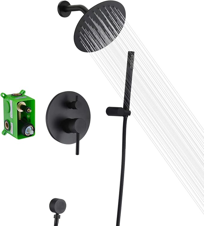 Black Shower Fixtures, Matte Black Shower Faucet Set by SUMERAINFAUCETS
