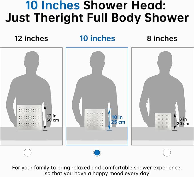 G-Promise All Metal 10 Inches Rainfall Shower Head - Image 8