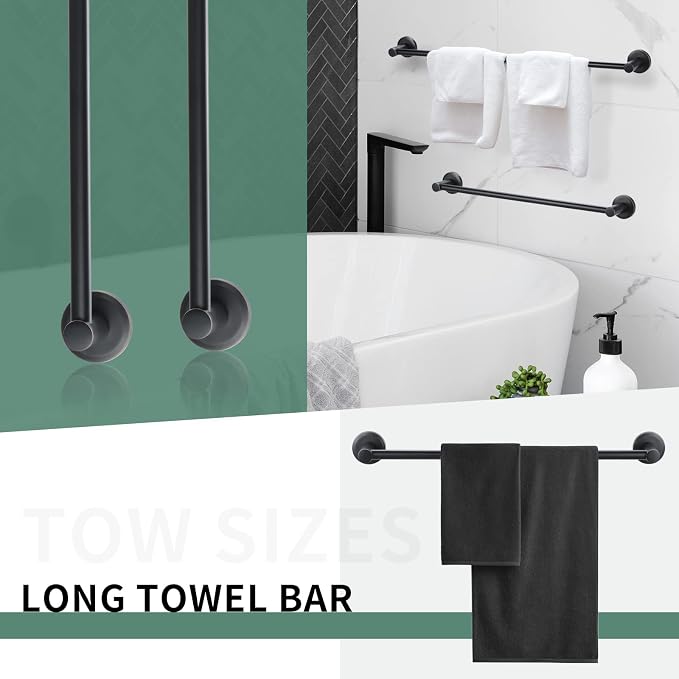 Bathroom Hardware Set Oil Rubbed Bronze Towel Bar 5 Piece - Image 2