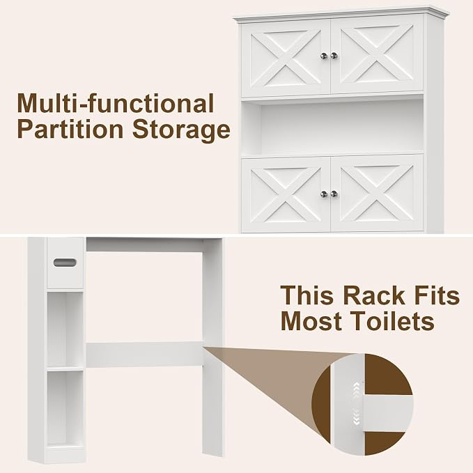 Over The Toilet Storage Cabinet, Farmhouse Storage Cabinet Over Toilet - Image 7
