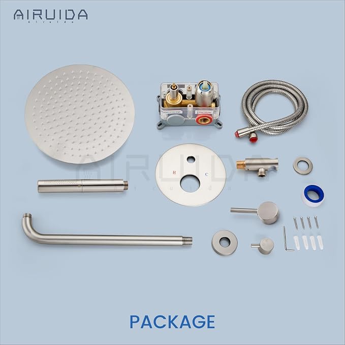 Airuida Shower Fixtures 2 Functions Shower Faucet Set Wall Mounted - Image 9