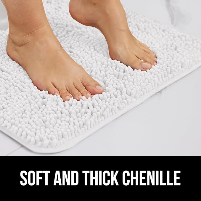 GORILLA GRIP Bathroom Rug Sets 3 Piece, Bath Mat Set and Oval Toilet Base - Image 4