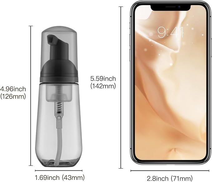 Tekson Soap Foam Bottle, Empty Travel Foaming Lash Shampoo - Image 5