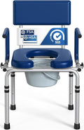 Drop Arm Bedside Commode, Commode Toilet by HolyHeal