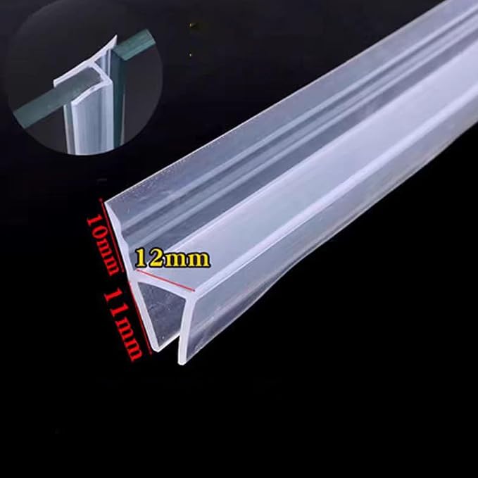 Frameless Soft Shower Door Sweep Seal Drip Rail, Glass Shower Silicone Door - Image 2
