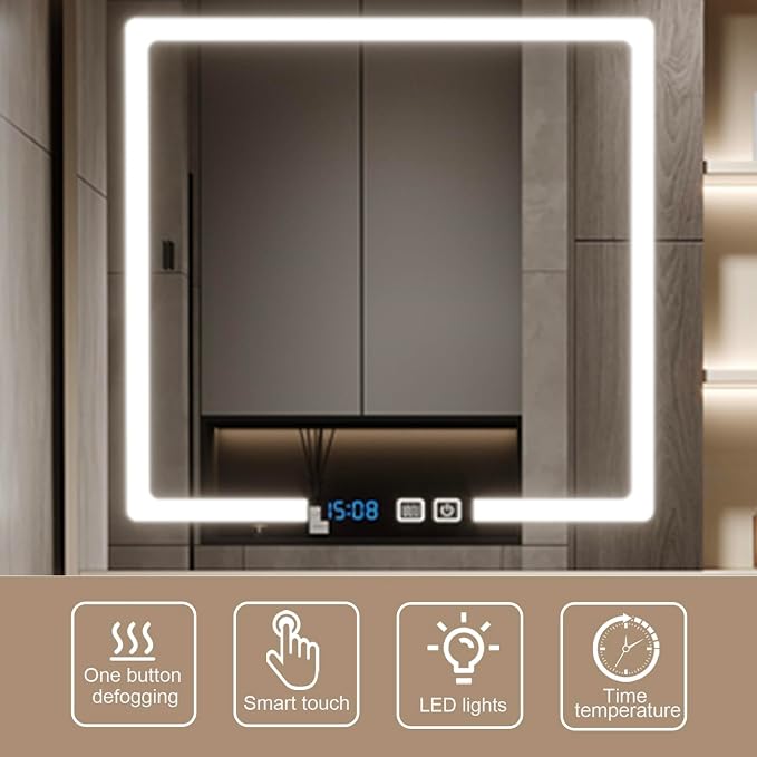 Bathroom Vanity with Sink - 36IN Floating Bathroom Vanity Include Smart LED - Image 3
