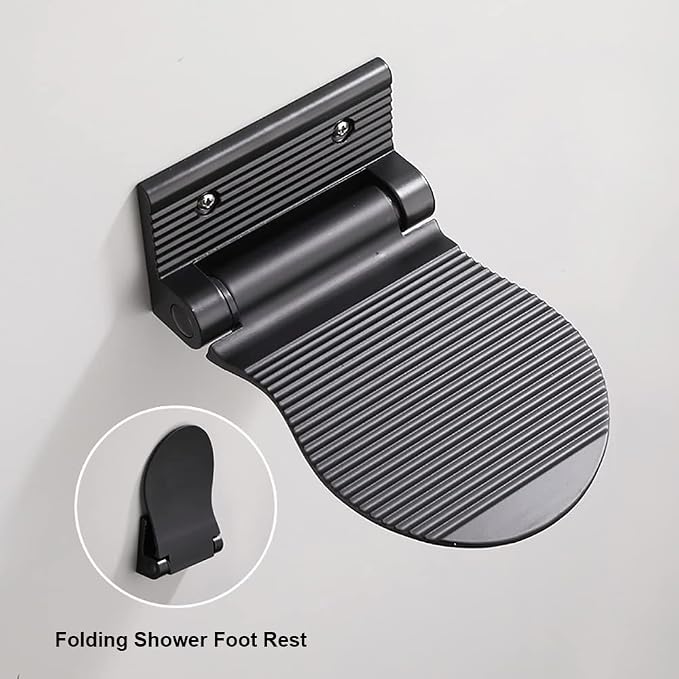 Shower Foot Rest for Shaving, Wall Mounted Folding Foot Stand for Bathroom - Image 3