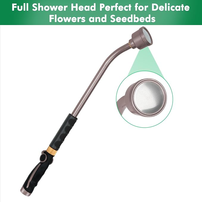 RESTMO Long Watering Wand, 24 Inches Gentle Soft Full Shower Sprayer Wand - Image 4