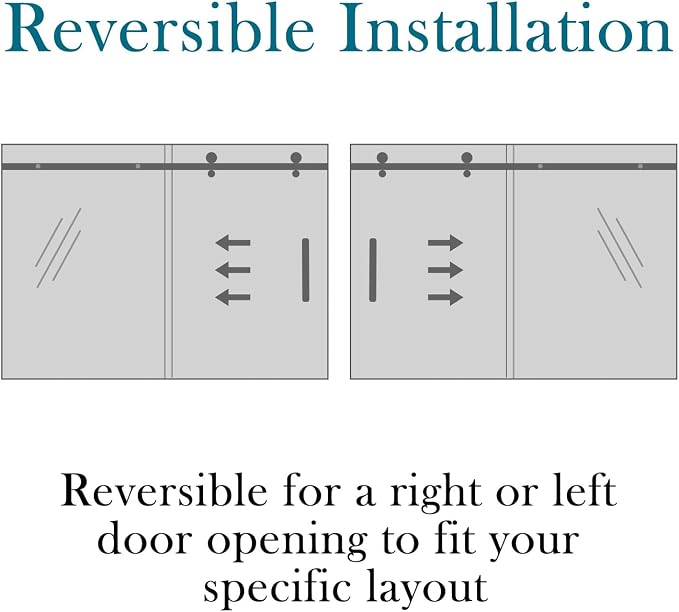 Sunrosa 60" W x 60" H Frameless Tub Shower Door, Sliding Tub Door - Image 8