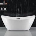 59'' Freestanding Bathtub, Deep Soaking Tub by IDEALHOUSE
