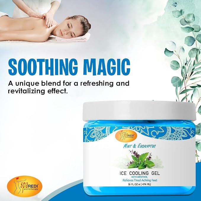 SPA REDI - Massage Cooling Gel for Pedicure, Mint and Eucalyptus Oil - Image 6