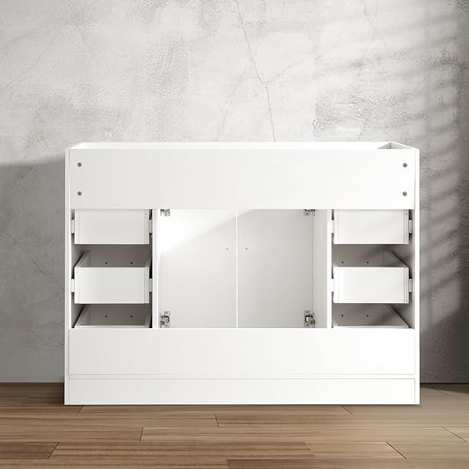 48 Inch Bathroom Vanity with Quartz Countertop -Rectangle Sink & Plywood - Image 6