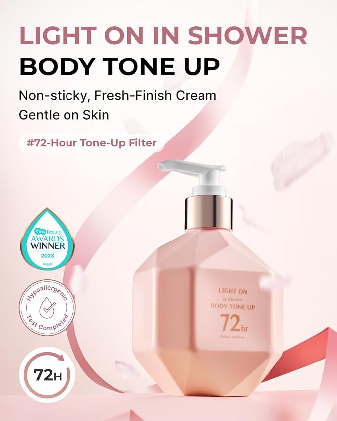 BOM Light On In Shower Body Tone Up Lotion 9.80 fl.oz, Lightweight Non-Greasy - Image 2