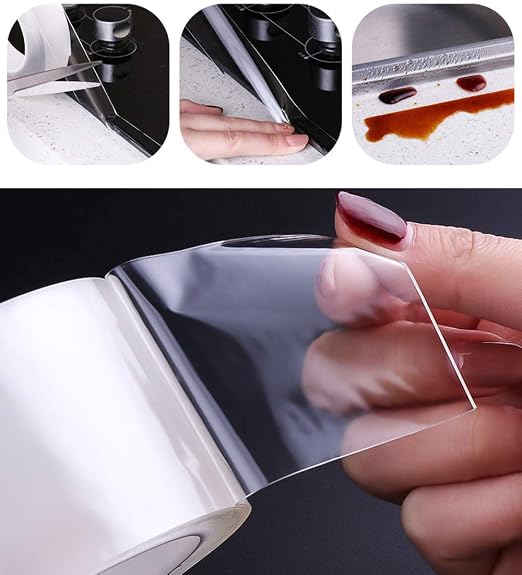 LLPT Caulk Tape Clear 2 Inch x 33 Feet Extra Waterproof Heavy Duty Adhesive - Image 2