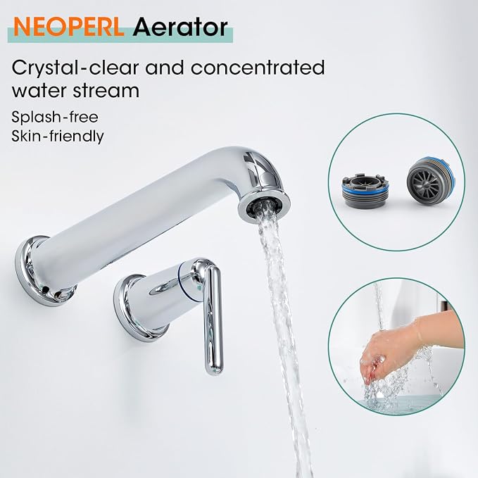 Wall Mount Tub Filler, 10.33" Extra Long Tub Spout - Image 4