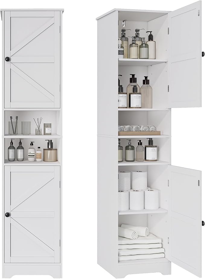 Tall Bathroom Cabinet, Storage Cabinet by Viaozutis