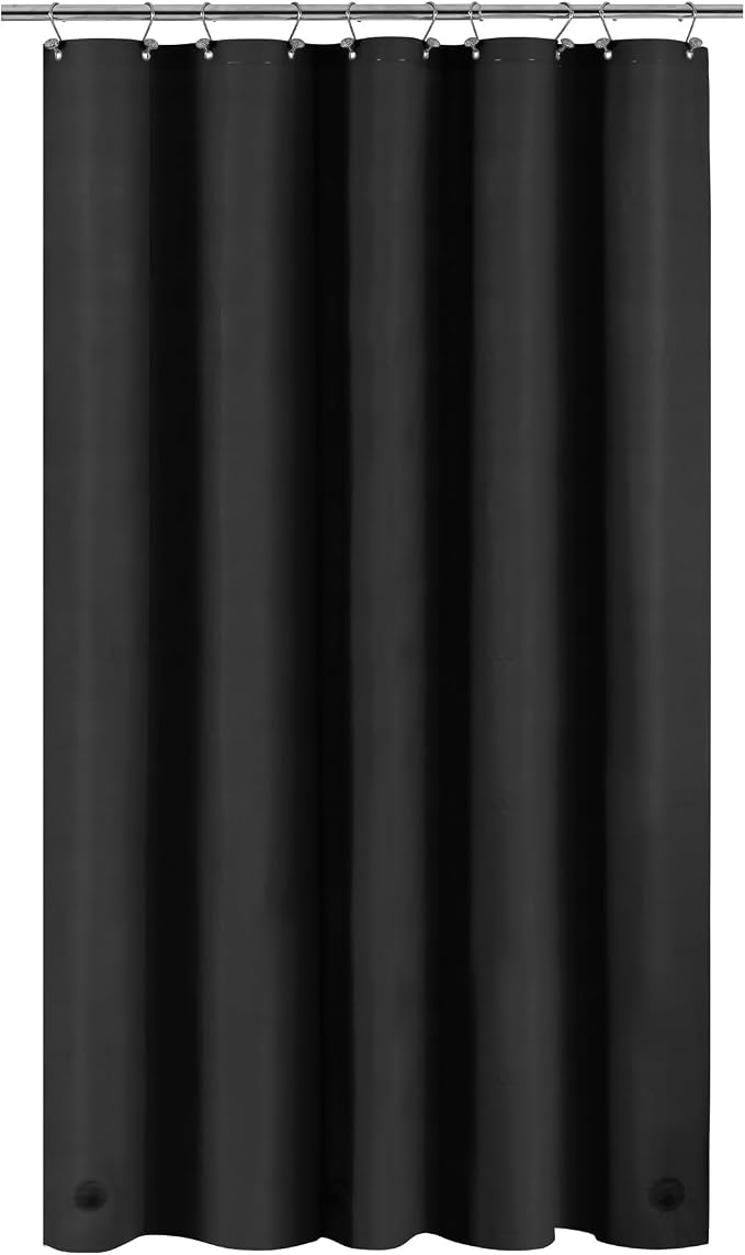 Barossa Design 54W x 78H Stall Shower Curtain Liner Black - Image 7