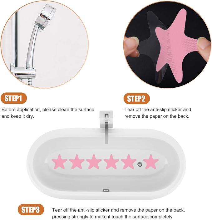 Anti Slip Shower Stickers Safety Bathtub Strips Adhesive Decals - Image 6