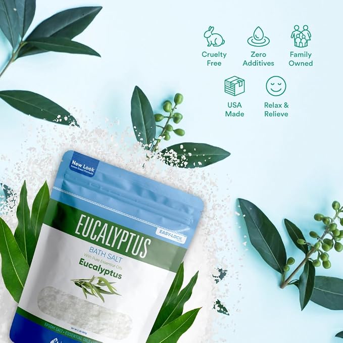 Eucalyptus Bath Salt 32 Ounces Epsom Salt - Image 3