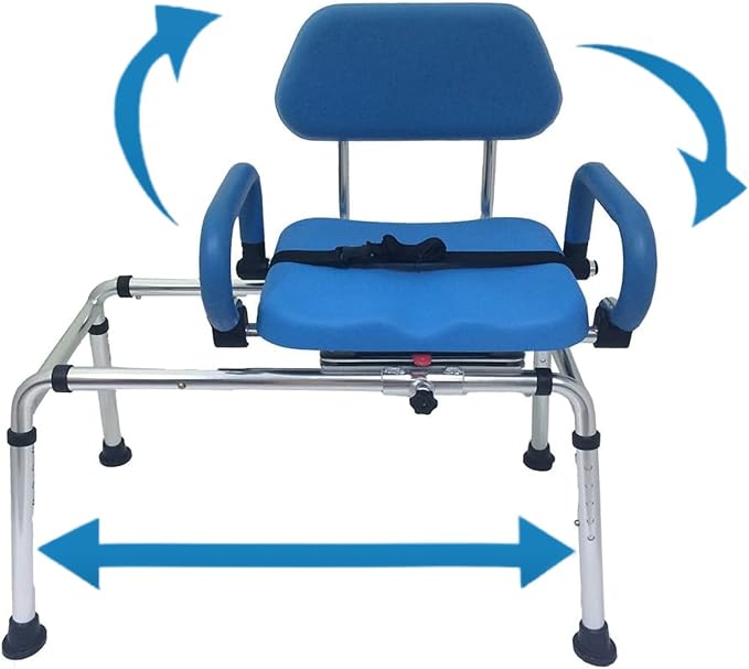Sliding Rotating Shower/Bath Chair by Mobi Bench – Transfer Swivel Seat by MPAINMANAGEMENTTECHNOLOGIES