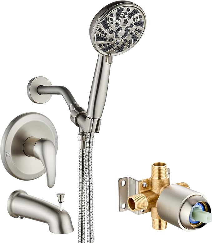 gotonovo Bathroom Shower Head Kit High Pressure Combo System Shower Faucet 6 by HOME