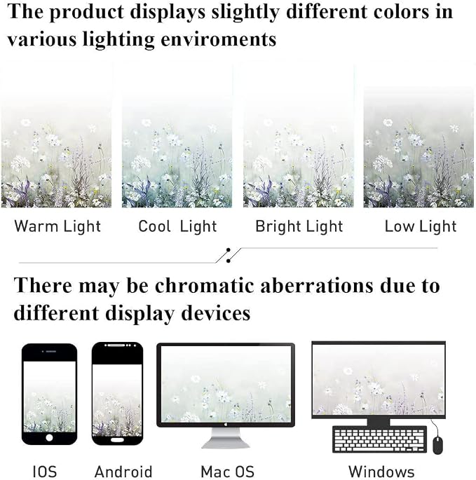 Bohemian Shower Curtain, Boho Floral Print Water Repellent Polyester Fabric - Image 6