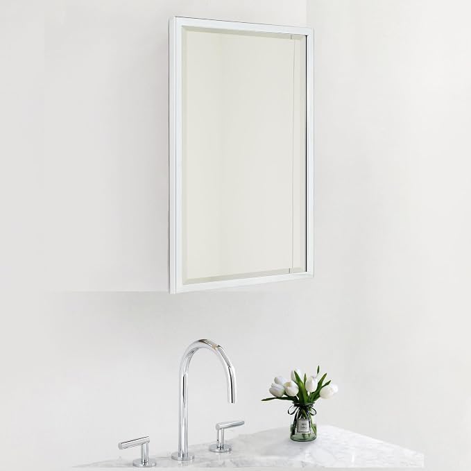 TEHOME Chrome Recessed Bathroom Medicine Cabinet - Image 2