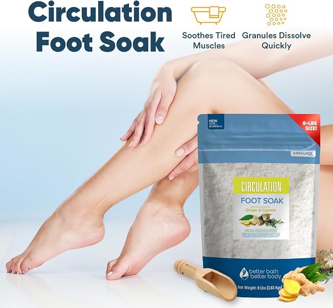 Circulation Foot Soak 128oz Epsom Salt Home Spa Soothing Soaks - Image 5