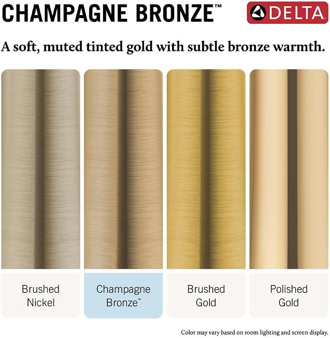 Delta Faucet Modern Raincan Round Single-Function Tub and Shower Trim Kit Gold - Image 4