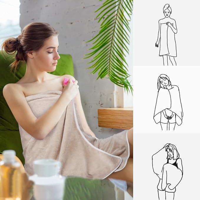 KinHwa Microfiber Bath Towel Large Bathroom Towel Absorbent Shower Towels Soft - Image 6