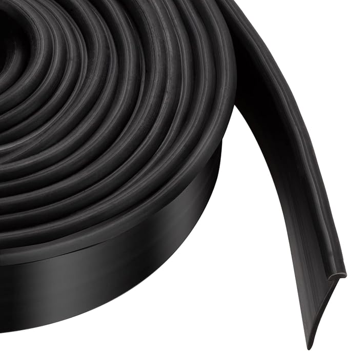 Shower Bottom Waterproof Door Rubber Sweep Trim Black Seal by TINSKY