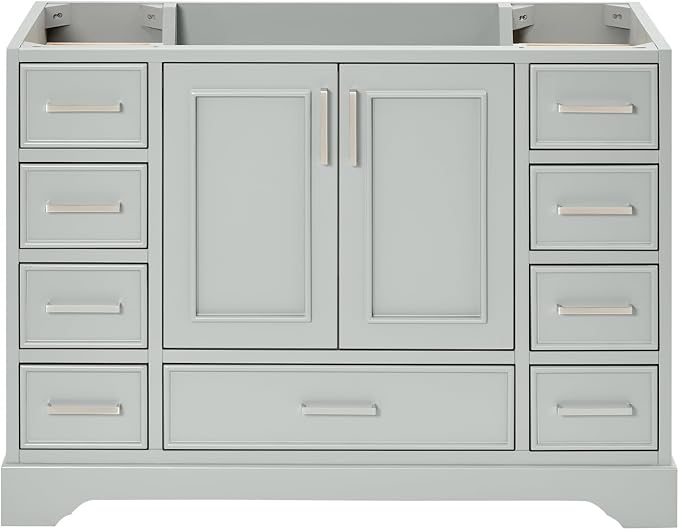 ARIEL Stafford 48" Grey Bathroom Vanity Base Cabinet, Single Sink Configuration by Ariel