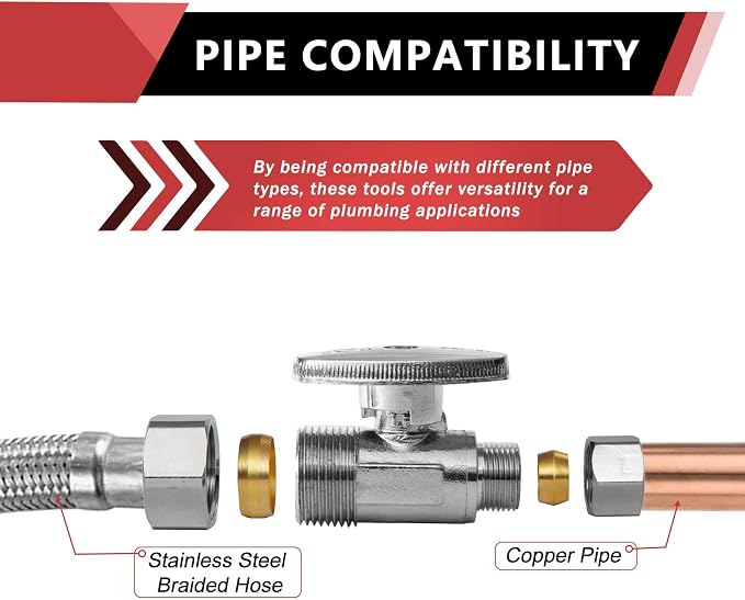2-Pack EFIELD Straight Stop Valve 1/2" Nominal Compression x 3/8" OD - Image 4