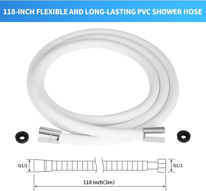 Extra Long Replacement Shower Hose Extension Handheld Shower Head Hose 118 - Image 5
